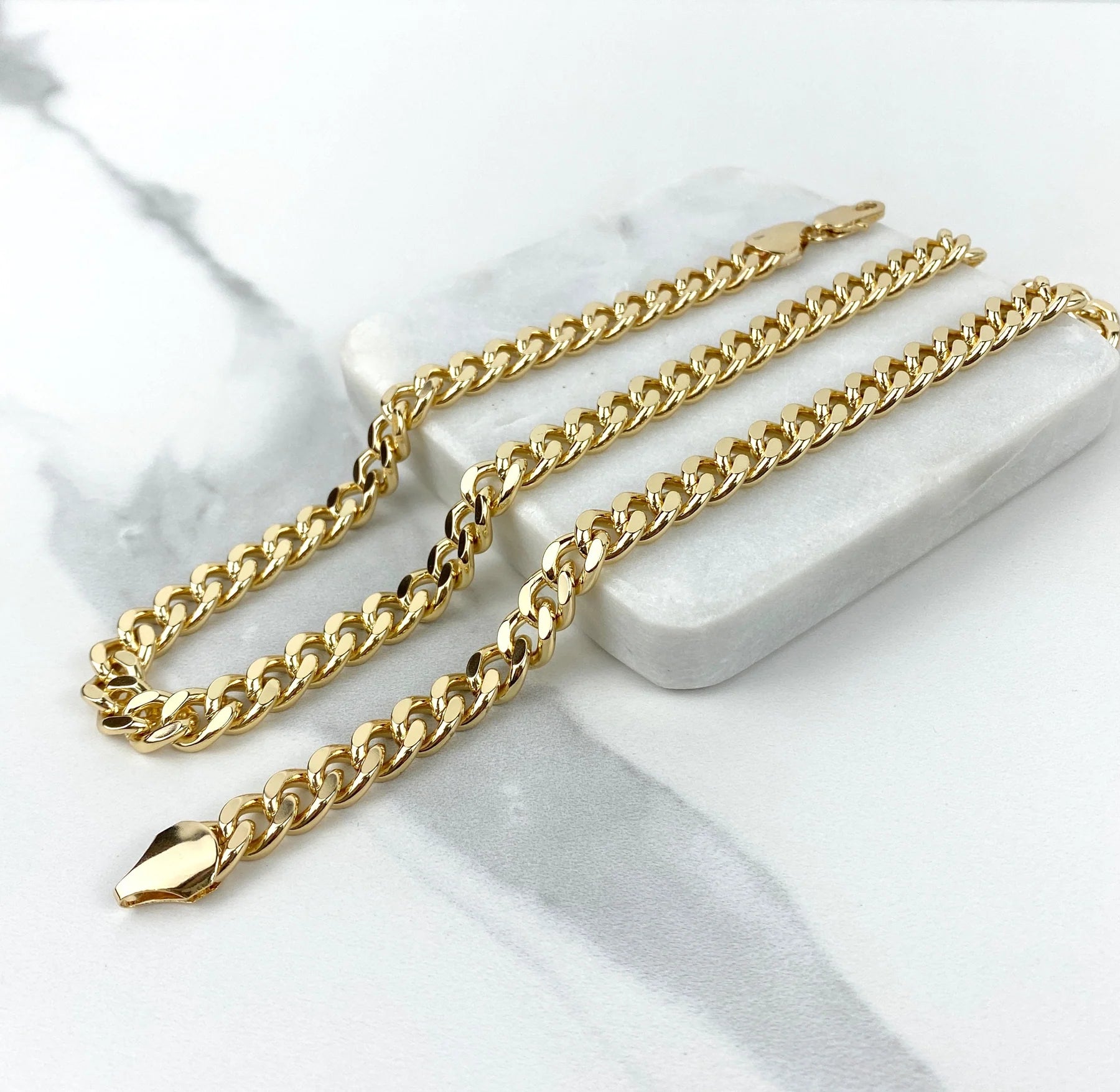 Cuban Link Chain or Bracelet 9.5mm 8.5" 18" 26" 14k Gold Filled