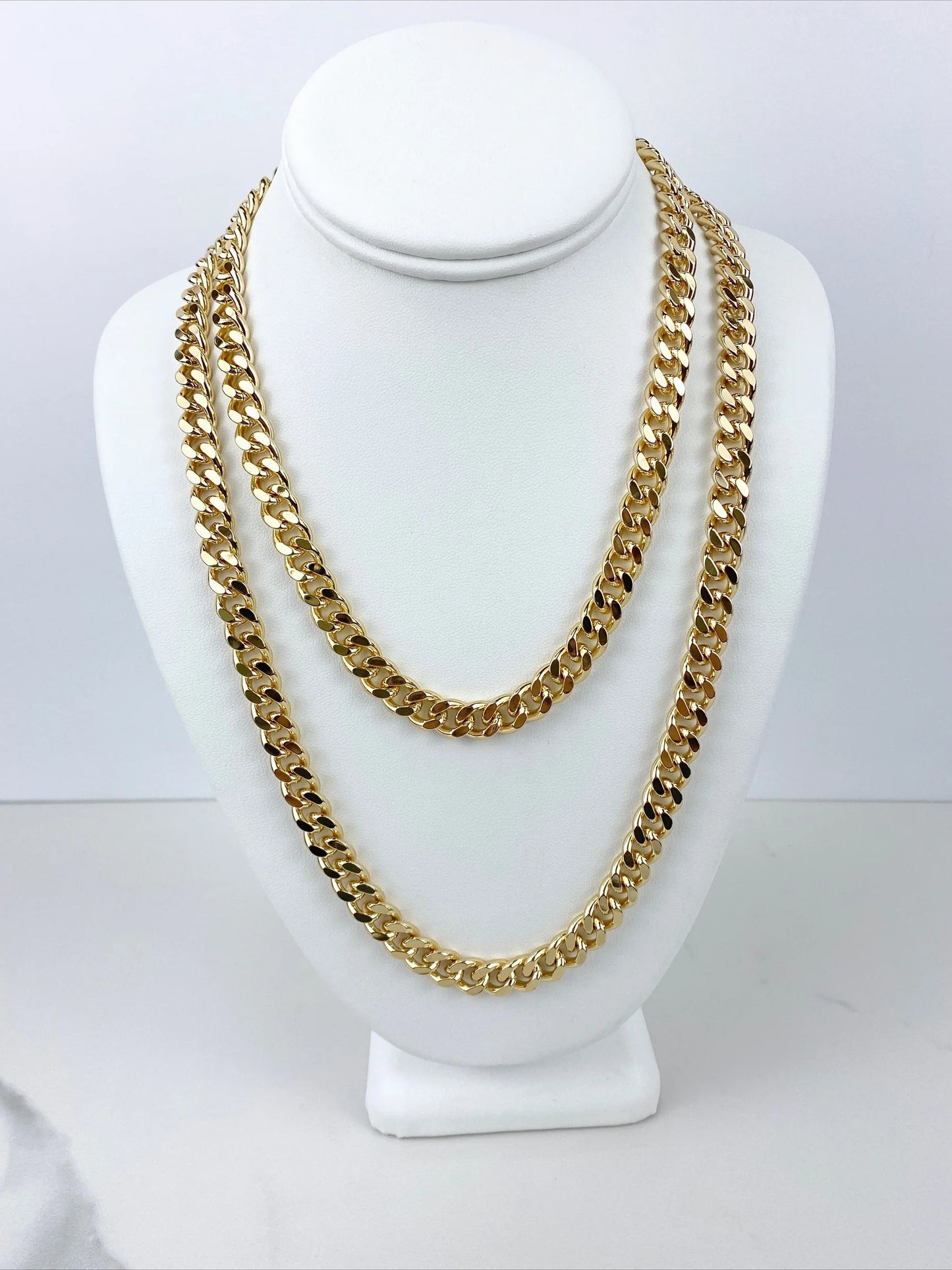 Cuban Link Chain or Bracelet 9.5mm 8.5" 18" 26" 14k Gold Filled