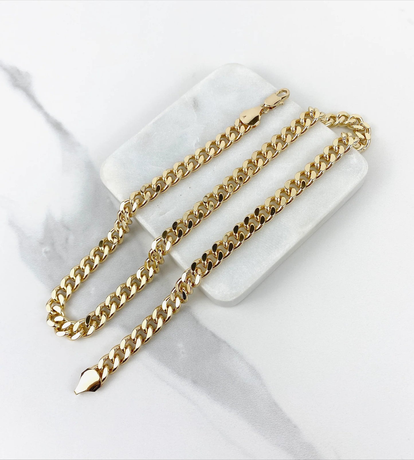 Cuban Link Chain or Bracelet 9.5mm 8.5" 18" 26" 14k Gold Filled