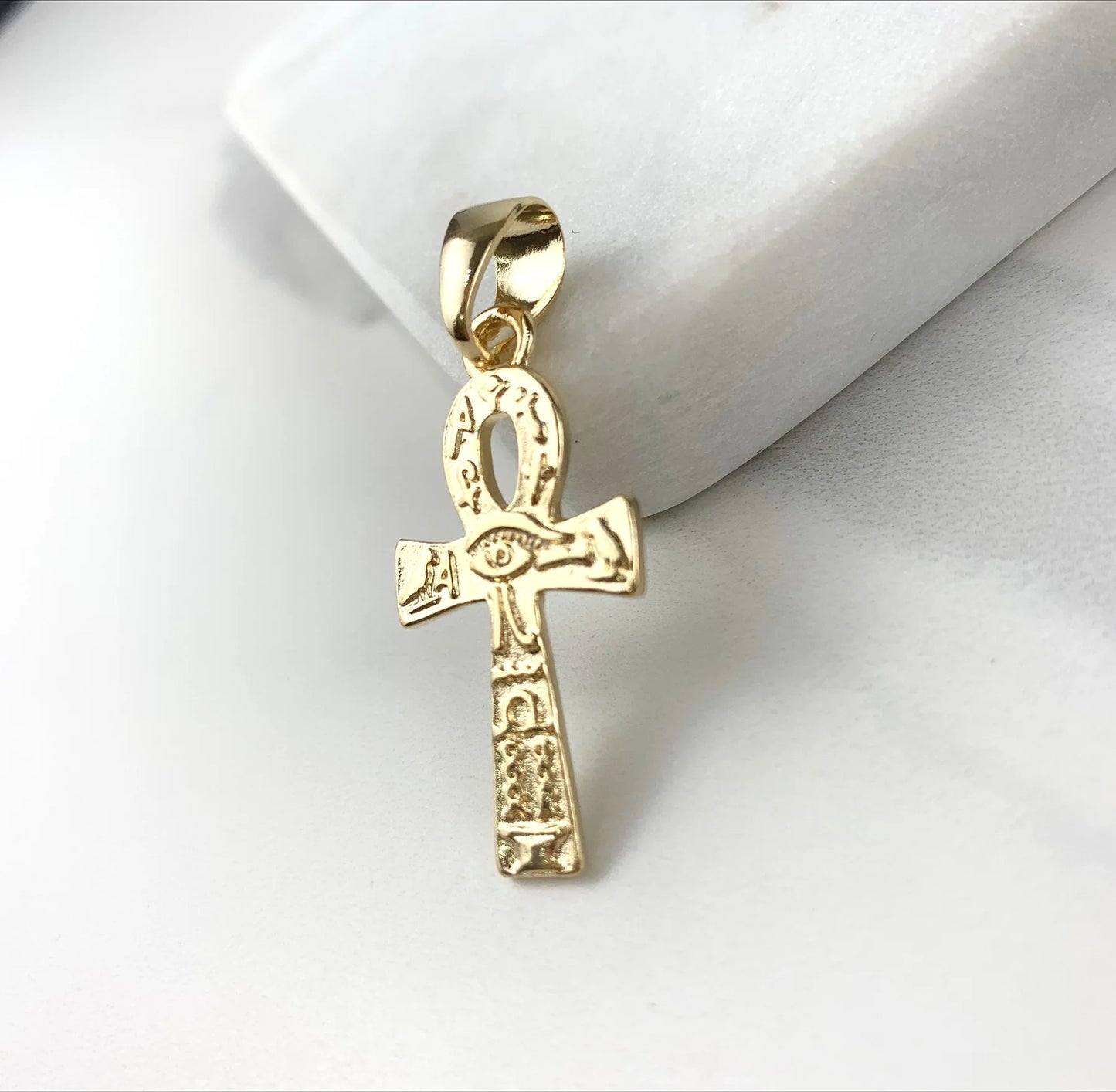 Pendant Talisman Ankh Cross 18K Gold Filled.  Bundle and Save. FREE SHIPPING on orders of $100 and over.  Sam's Jewelry World USA.