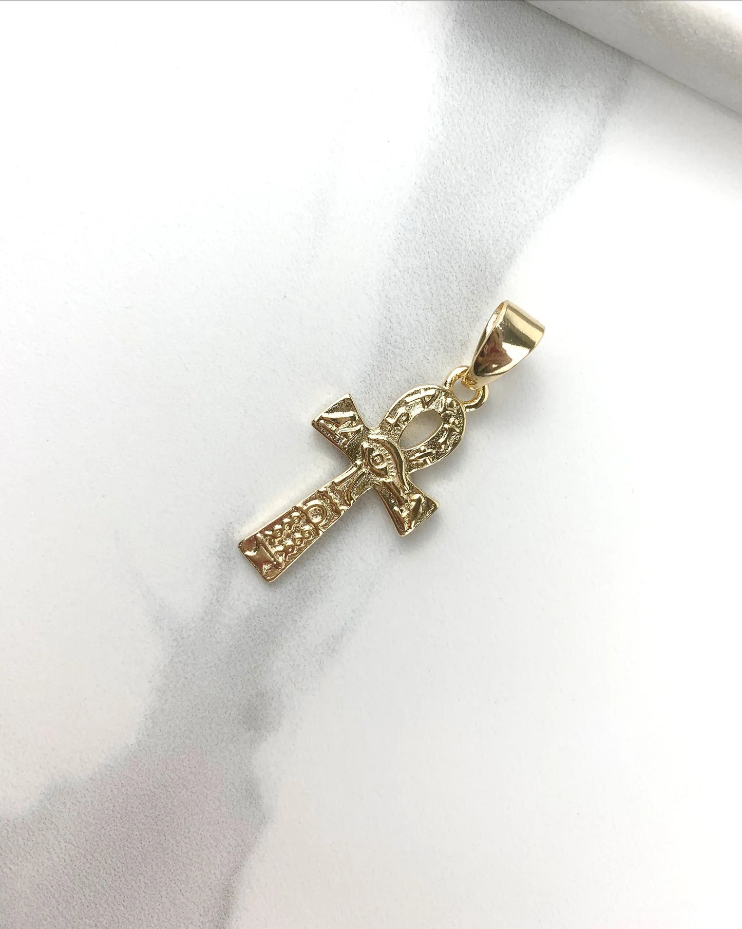 Pendant Talisman Ankh Cross 18K Gold Filled.  Bundle and Save. FREE SHIPPING on orders of $100 and over.  Sam's Jewelry World USA.