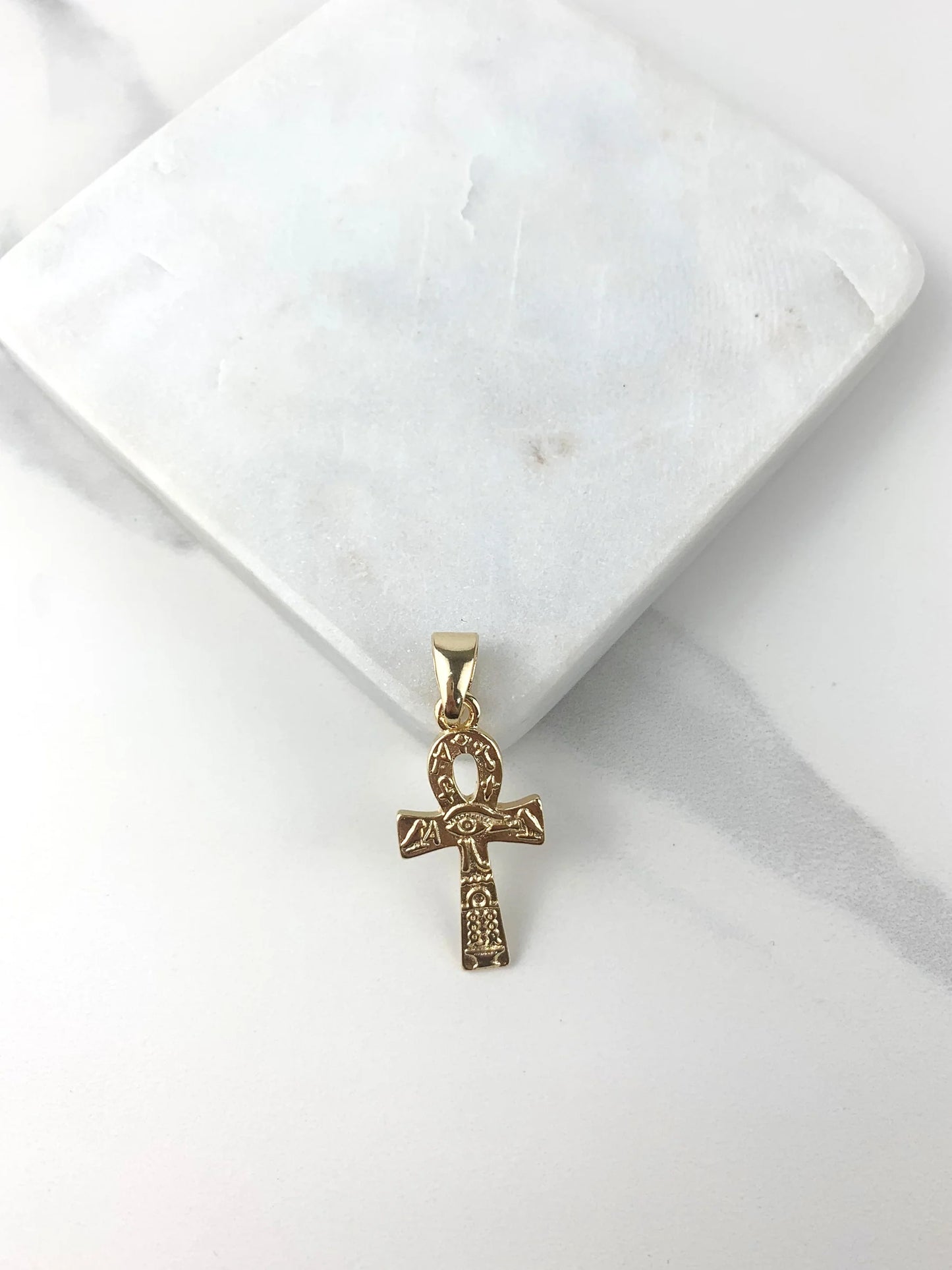 Pendant Talisman Ankh Cross 18K Gold Filled.  Bundle and Save. FREE SHIPPING on orders of $100 and over.  Sam's Jewelry World USA.