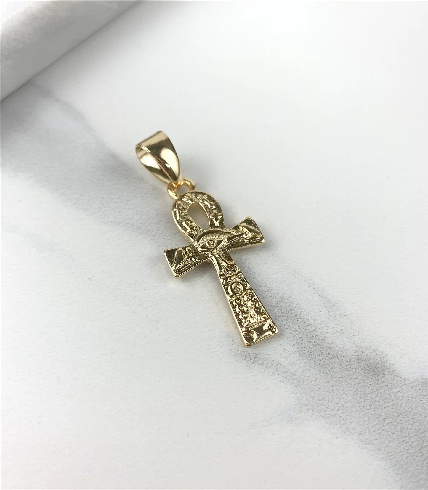 Pendant Talisman Ankh Cross 18K Gold Filled.  Bundle and Save. FREE SHIPPING on orders of $100 and over.  Sam's Jewelry World USA.