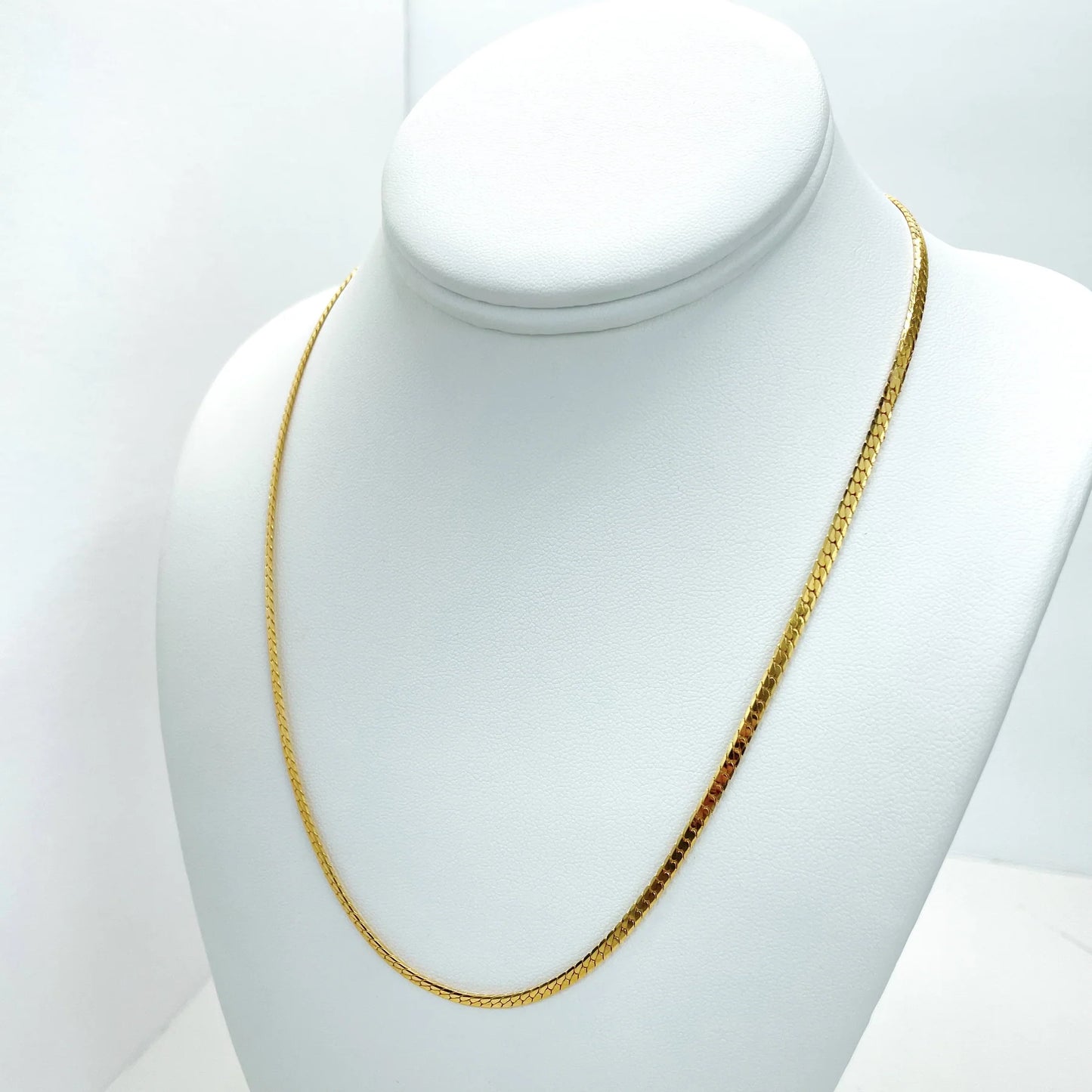 Chain Herringbone Link 3mm 20" - 18k Gold Filled. Bundle and Save. FREE SHIPPING on orders of $100 and over.  Sam's Jewelry World USA.