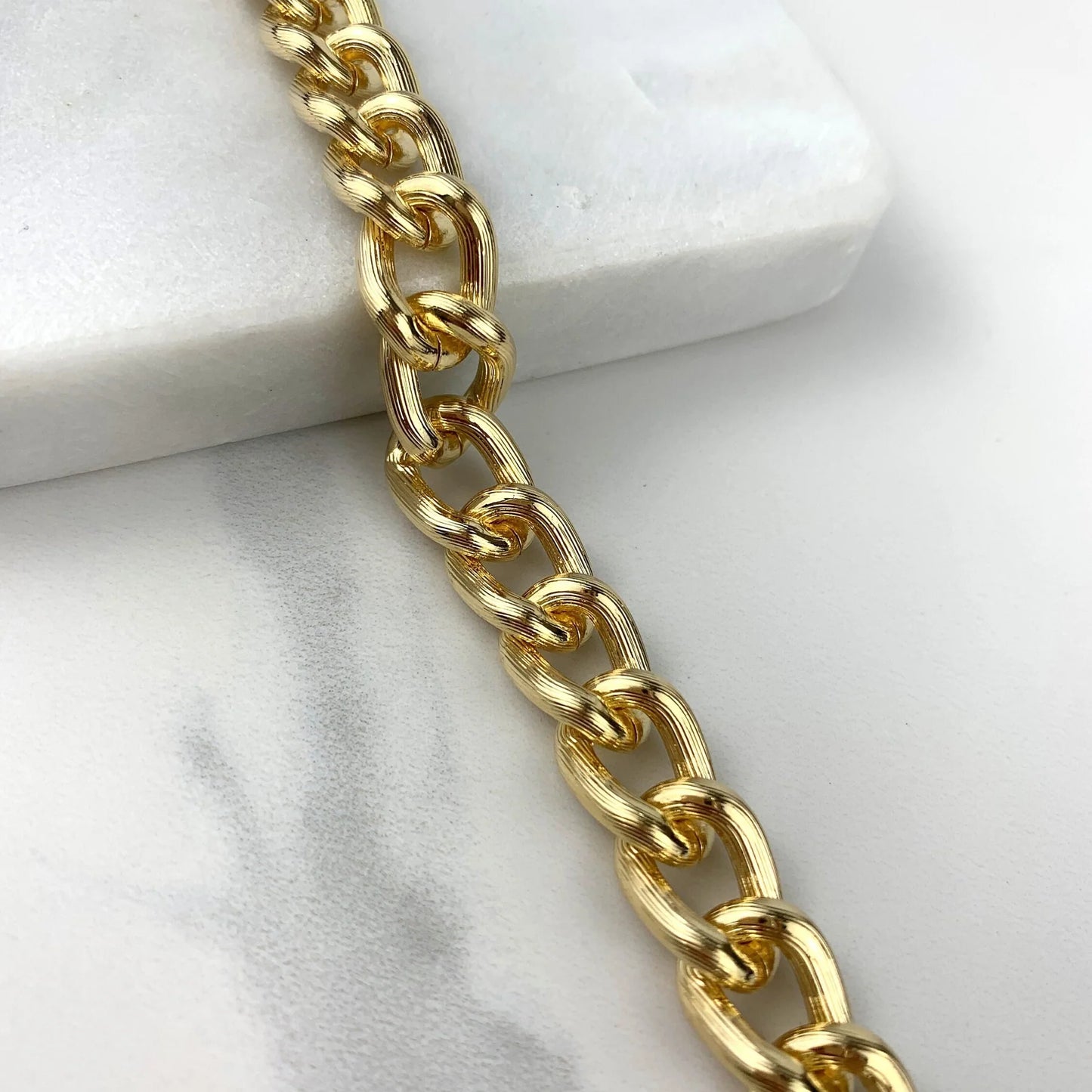 Bracelet Curb Link with Extender 18k Gold Filled