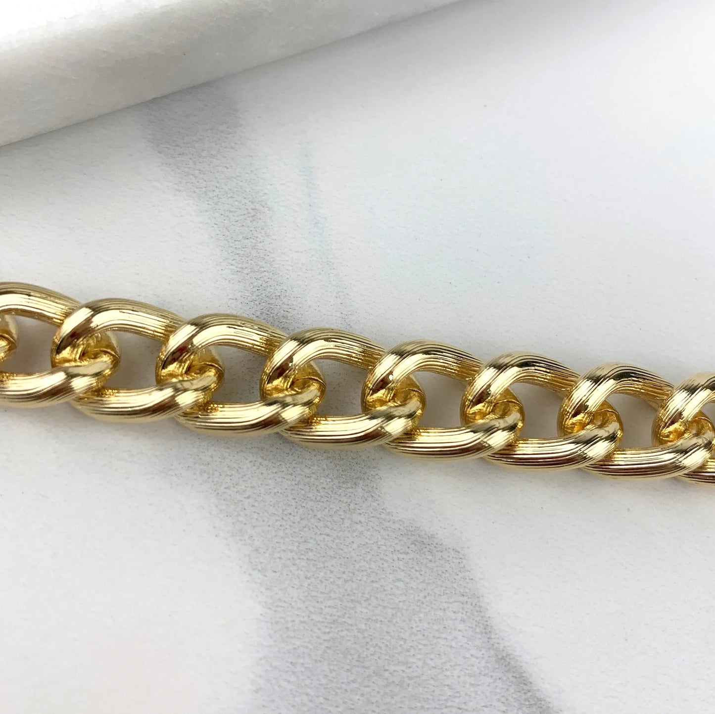 Bracelet Curb Link with Extender 18k Gold Filled