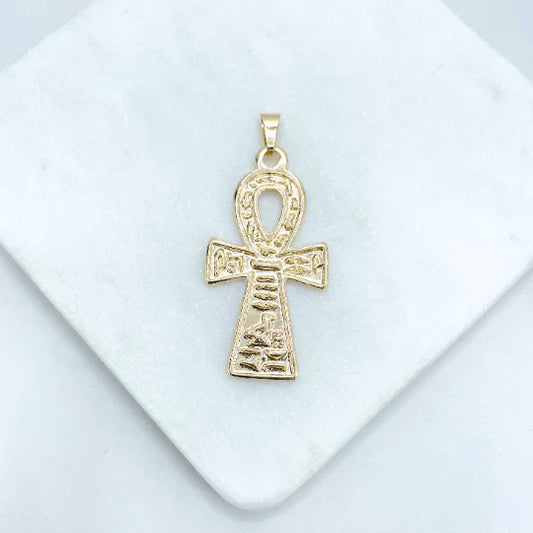 Pendant Egyptian Ankh Cross 18k Gold Filled. Bundle and Save. FREE SHIPPING on orders of $100 and over.  Sam's Jewelry World USA.