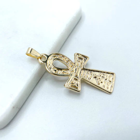 Pendant Egyptian Ankh Cross 18k Gold Filled. Bundle and Save. FREE SHIPPING on orders of $100 and over.  Sam's Jewelry World USA.