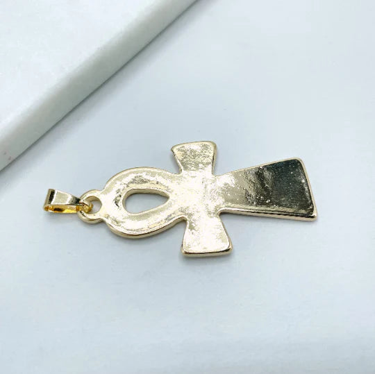 Pendant Egyptian Ankh Cross 18k Gold Filled. Bundle and Save. FREE SHIPPING on orders of $100 and over.  Sam's Jewelry World USA.