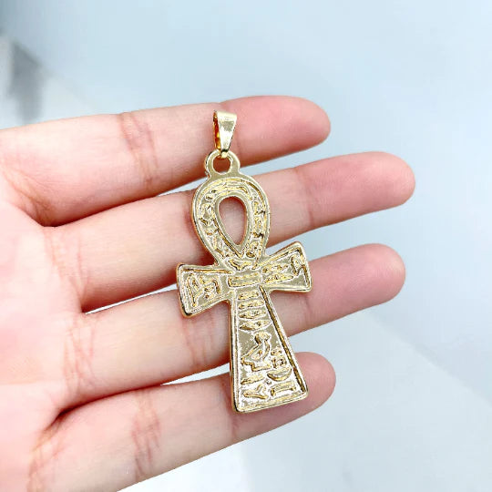 Pendant Egyptian Ankh Cross 18k Gold Filled. Bundle and Save. FREE SHIPPING on orders of $100 and over.  Sam's Jewelry World USA.