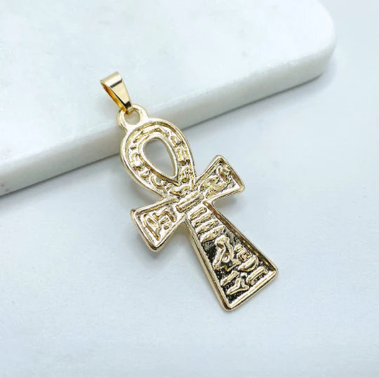 Pendant Egyptian Ankh Cross 18k Gold Filled. Bundle and Save. FREE SHIPPING on orders of $100 and over.  Sam's Jewelry World USA.