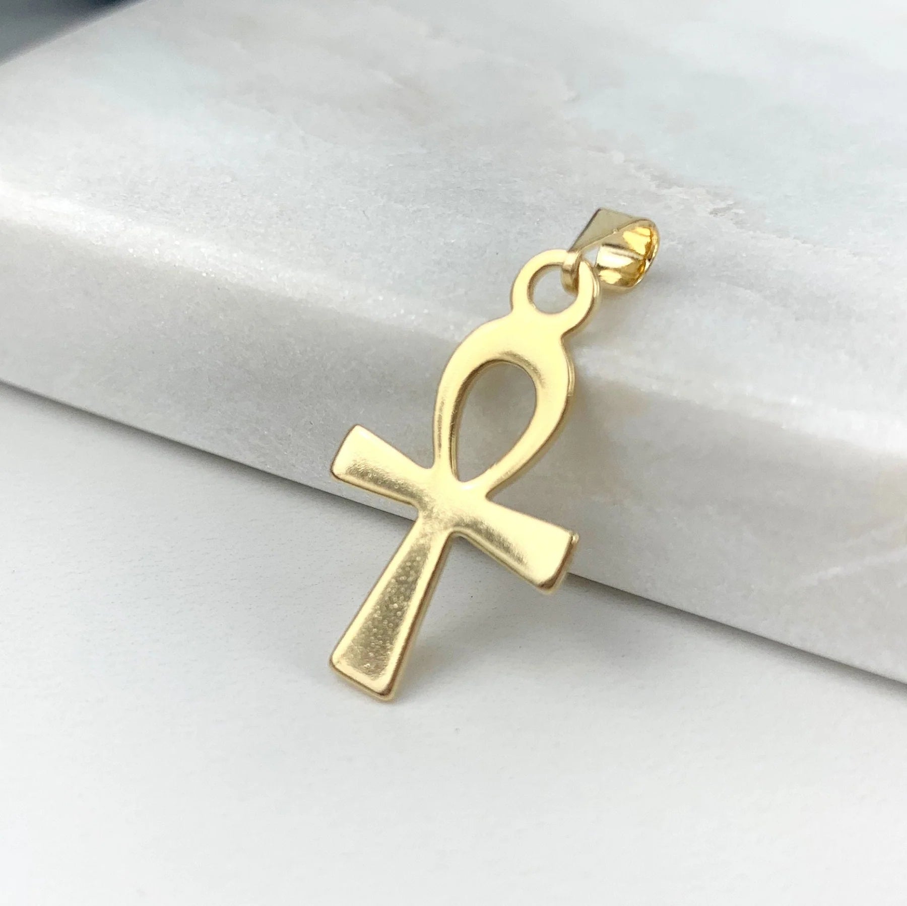 Chain and Pendant Set. Snake Chain or Ankh Cross 18k Gold Filled. Bundle and Save. FREE SHIPPING on orders of $100 and over.  Sam's Jewelry World USA.