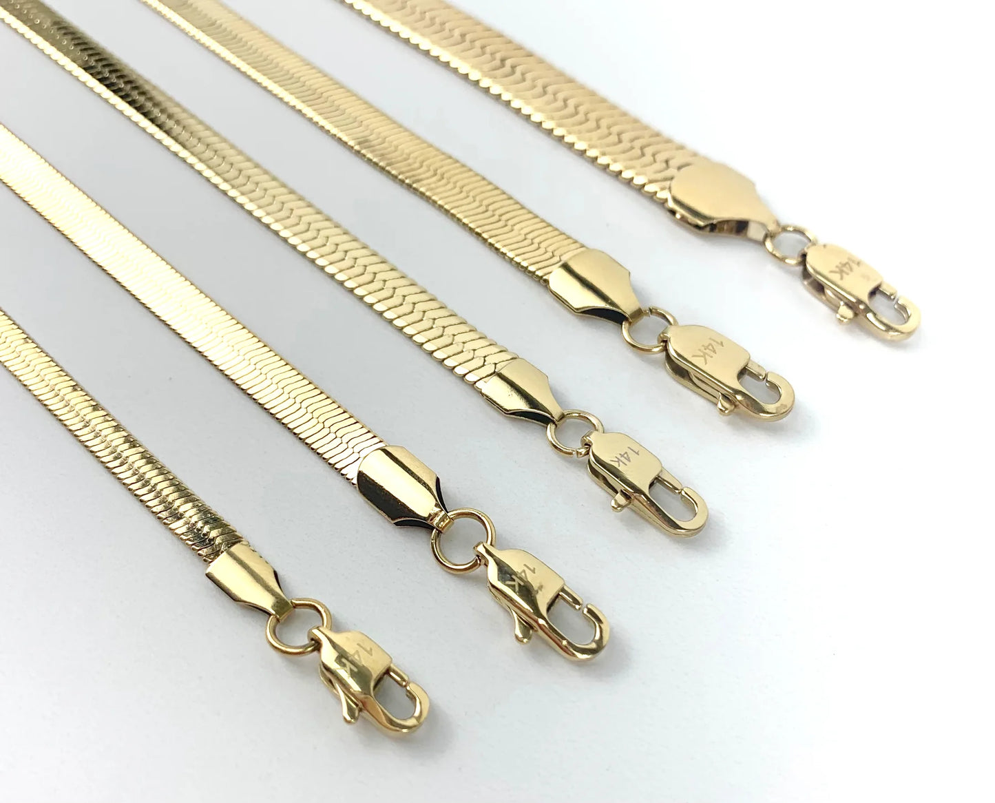 Chain or Bracelet Herringbone Link 6mm 8mm 10mm 14k Gold Filled