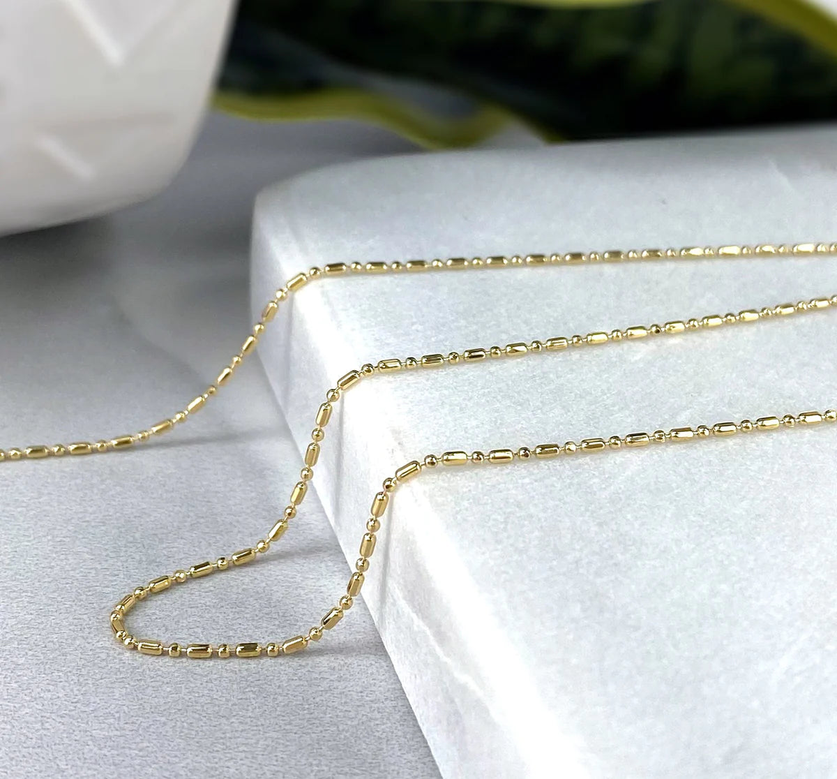 Dash Dot Chain 18k Gold Filled.  Bundle and Save. FREE SHIPPING on orders of $100 and over.  Sam's Jewelry World USA.