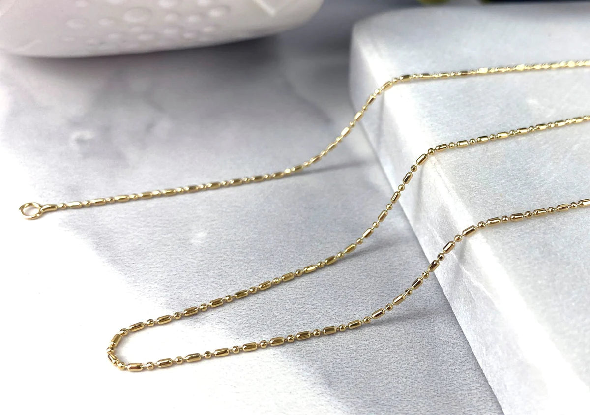 Dash Dot Chain 18K Gold Filled. Bundle and Save. FREE SHIPPING on orders of $100 and over.  Sam's Jewelry World USA.