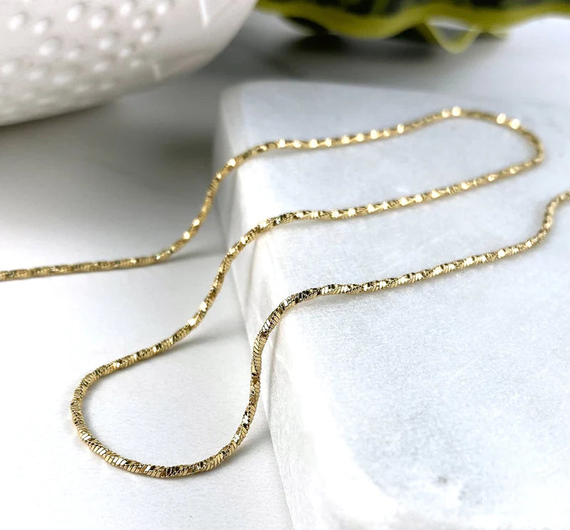 Diamond Cut Round Snake Chain. Bundle and Save. FREE SHIPPING on orders of $100 and over.  Sam's Jewelry World USA.