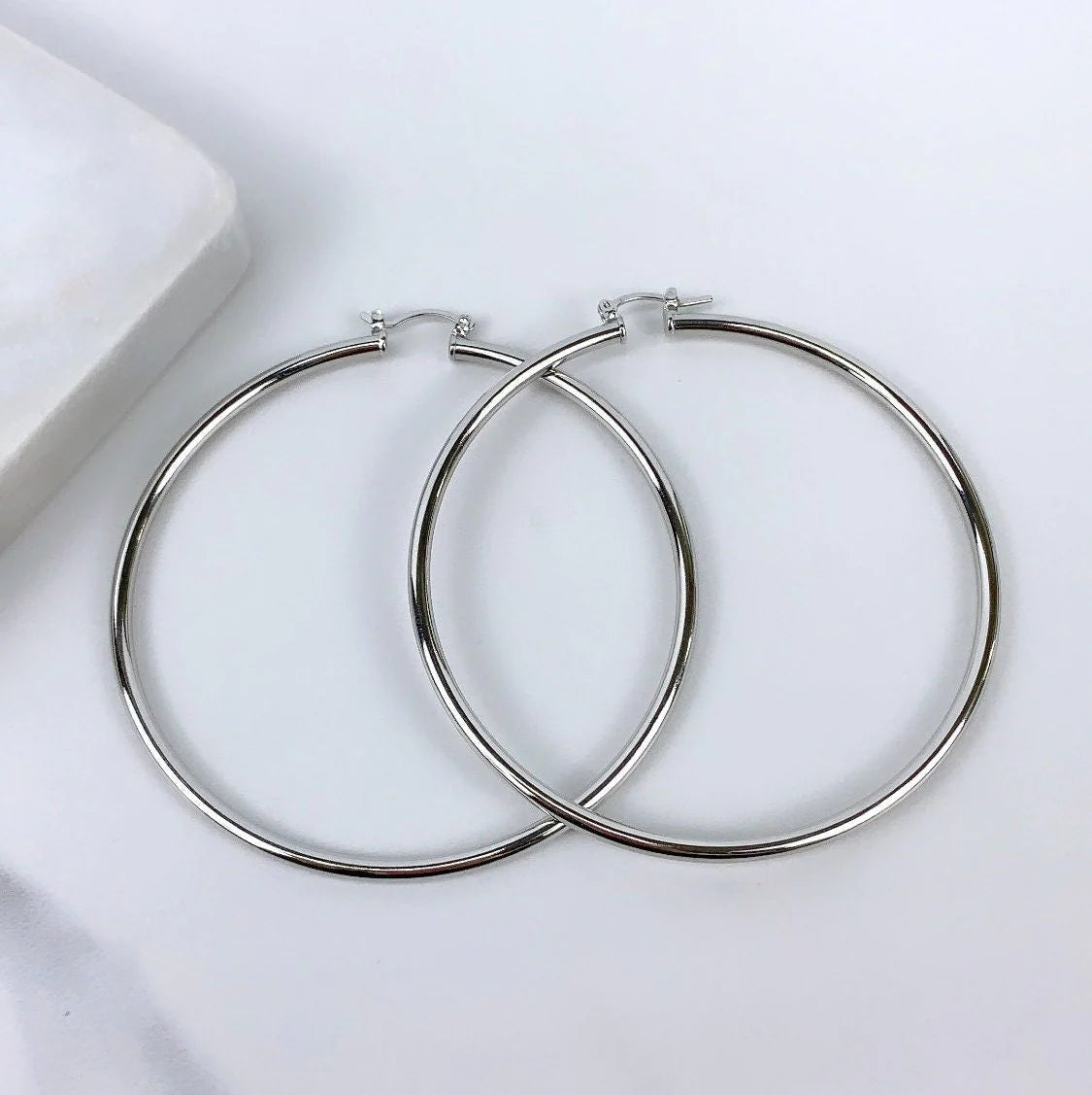 Earrings Hoop Silver Filled