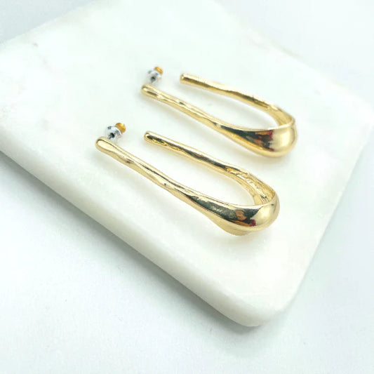 Earrings Minimalist Cuff Hoop Modern 18k Gold Filled