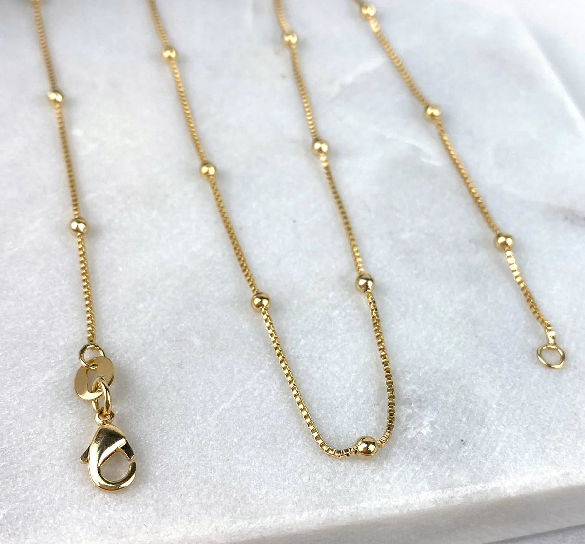 Satelite Chain 18k Gold Filled. Bundle and Save. FREE SHIPPING on orders of $100 and over.  Sam's Jewelry World USA.